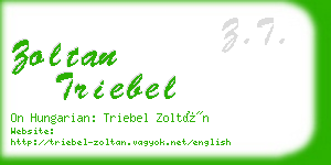 zoltan triebel business card